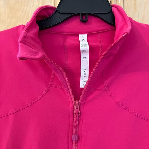 Lululemon Womens Define Shape Up Cropped Full Zip Jacket Size 14 Pink SP NWT - Picture 5 of 10